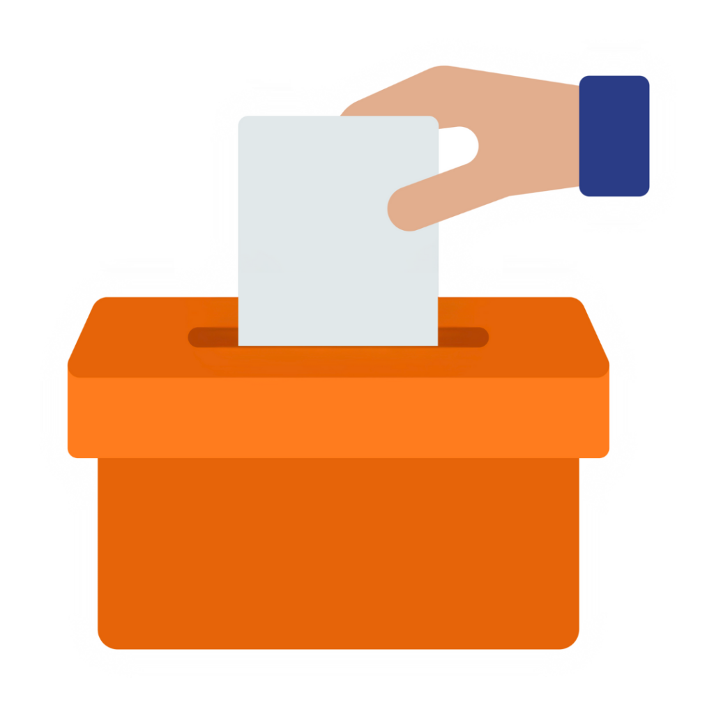 orange ballot box