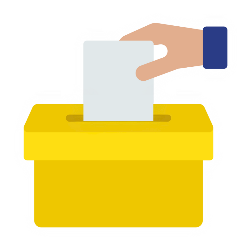 yellow ballot box